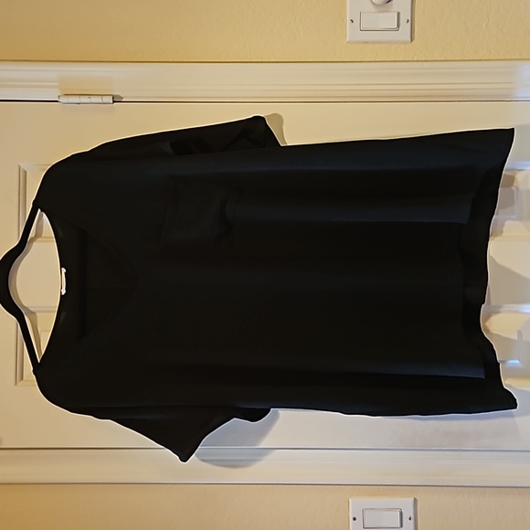 Cotton Bleu Black V-neck Blouse Size 2XL - Picture 2 of 8